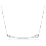 Idyllia pendant Mixed cuts, Arrow, White, Rhodium plated